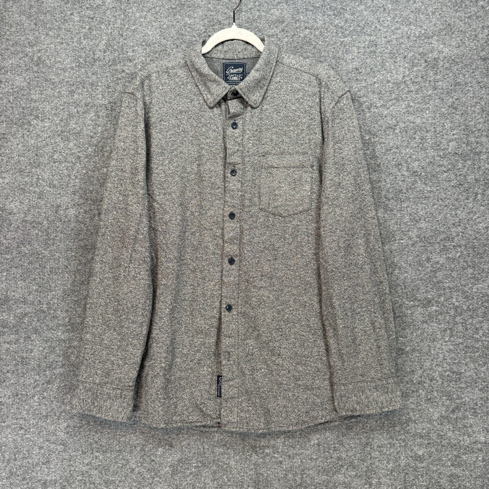 Grayers Heritage Flannel Shirt Men XL Gray Heavy Cotton Button Down Long Sleeve